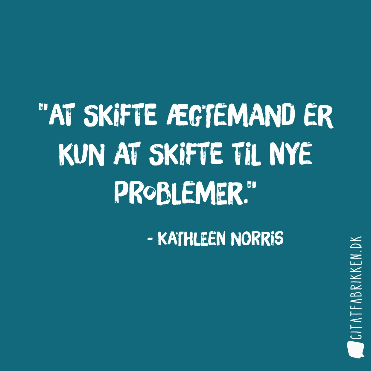 At skifte ægtemand er kun at skifte til nye problemer.