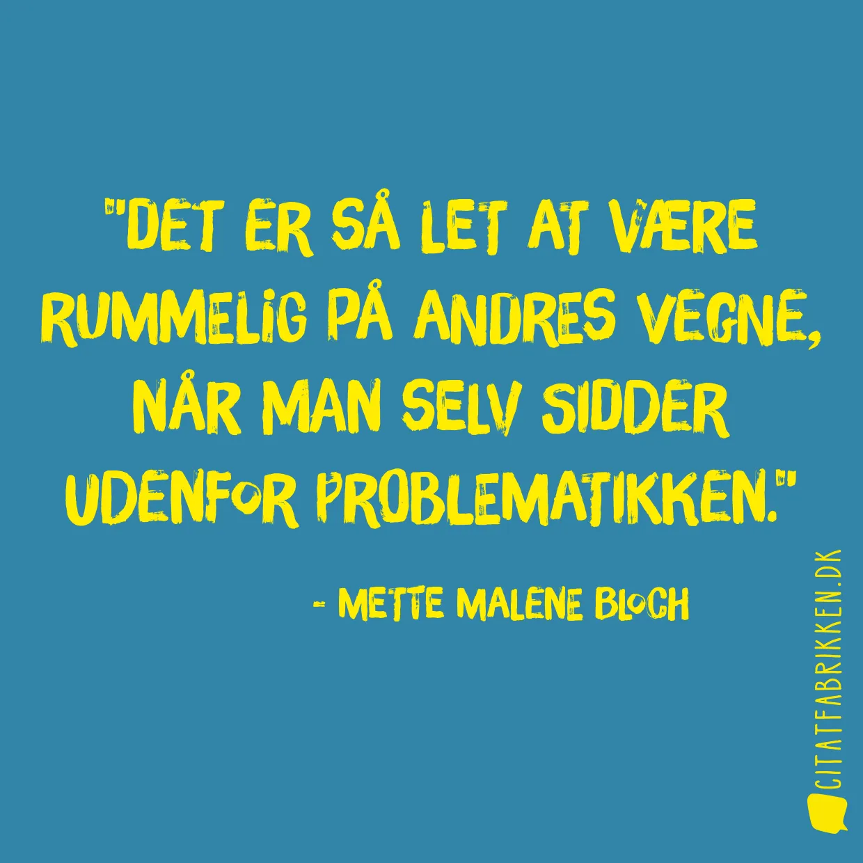 Det er så let at være rummelig på andres vegne, når man selv sidder udenfor problematikken.