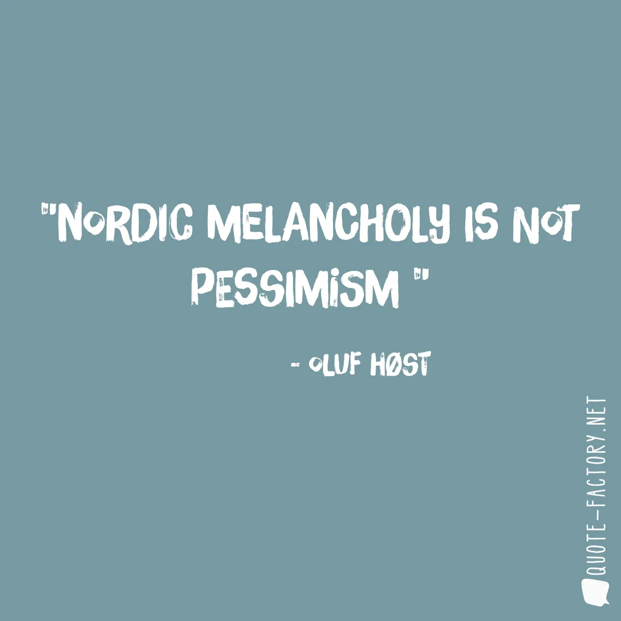 Nordic melancholy is not pessimism  