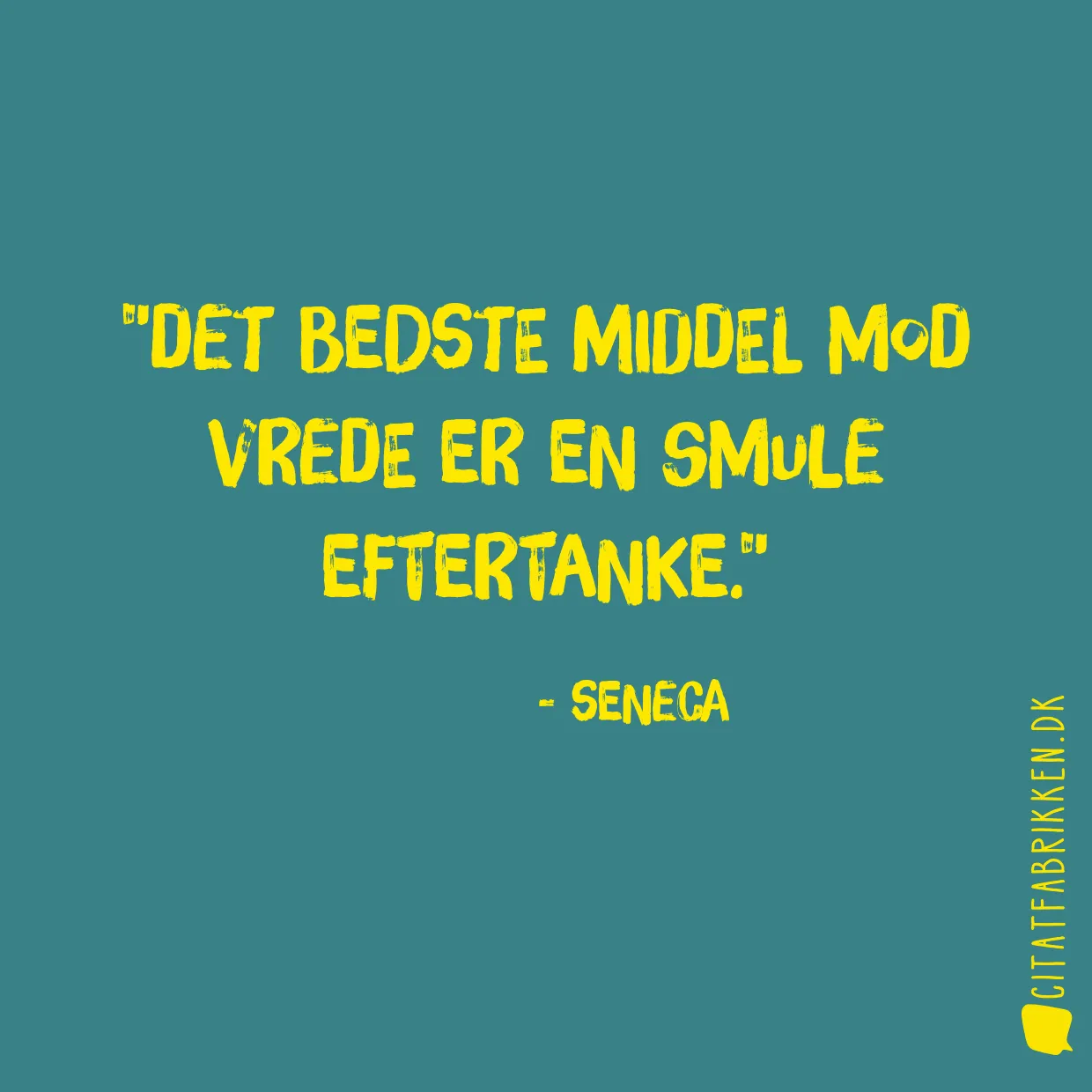 Det bedste middel mod vrede er en smule eftertanke.