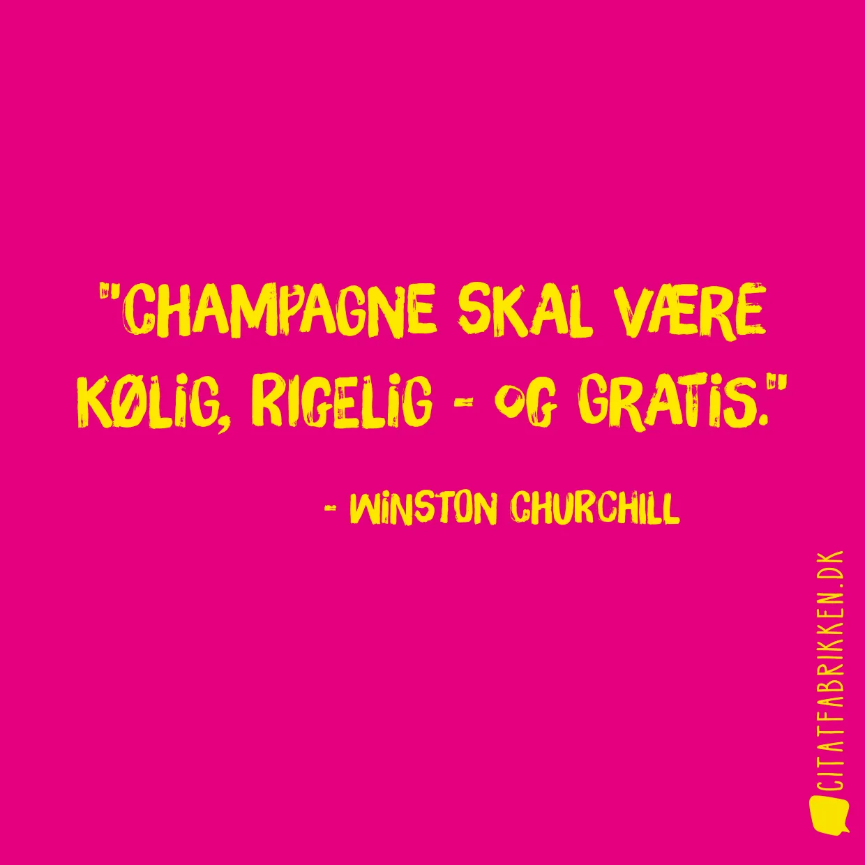 Champagne skal være kølig, rigelig - og gratis.